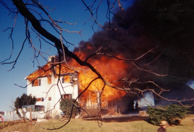 Assisting Honey Brook on a farmhouse fire; Cambridge Road in Honey Brook. 3/6/2000